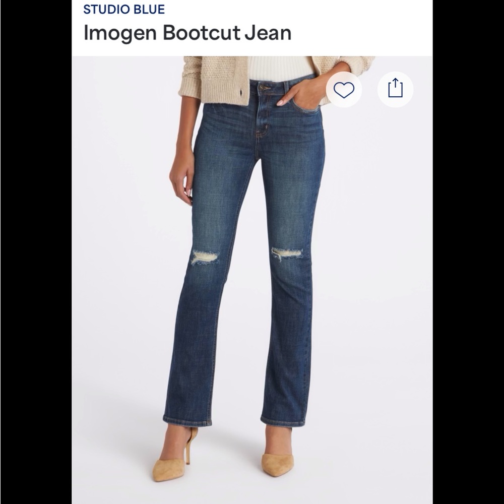 Studio Blue Women's Bootcut Jeans - Dark Wash